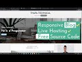 Build Responsive Blog Website Using HTML CSS JS BootStrap 5 In Hindi Live Hosting Free Code