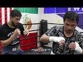 MANNY PACQUIAO GIVES AB LOPEZ A BOXING LESSON! TAKES NOTES