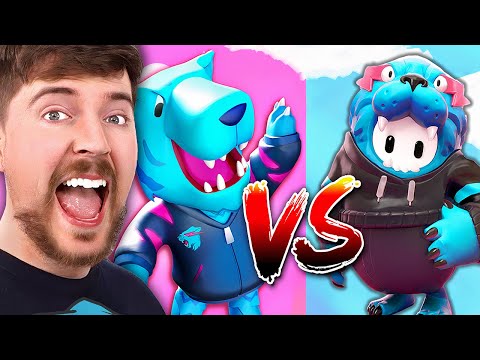 MRBEAST STUMBLE GUYS VS FALL GUYS