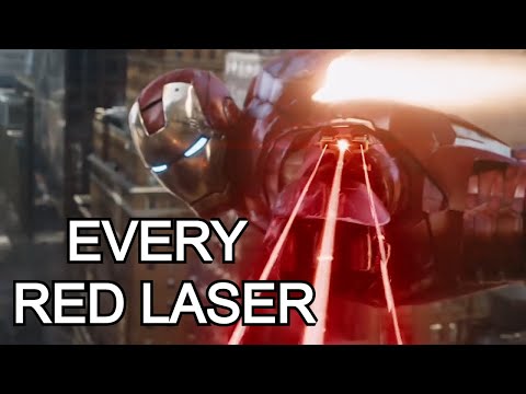 Every Iron Man RED LASER ATTACK | Iron Man 2 Garden Fight