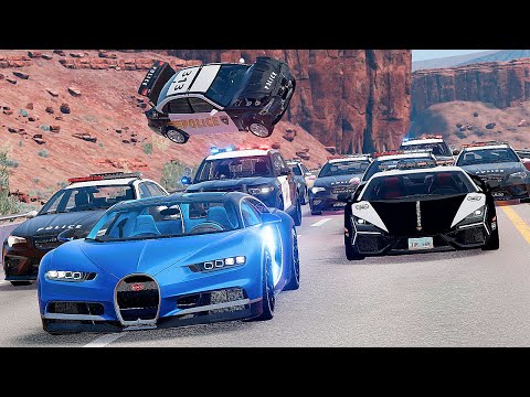 Police Chase and Epic Car Crashes | BeamNG.Drive #16