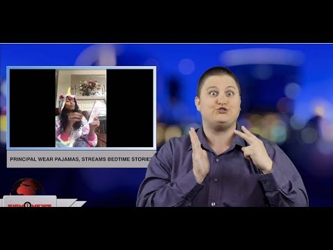 Principal wear pajamas, streams bedtime stories (ASL - 3.8.19)
