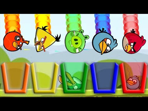 Angry Birds Drink Water 2 - TAKE ALL 5 DIFFERENT COLOR BIRDS TO DIFFERENT CUP OF WATER!