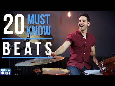 20 MUST KNOW Drum Beats For Beginner Drummers | Drum Beats Online