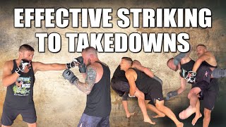 Using Effective Striking for Takedowns
