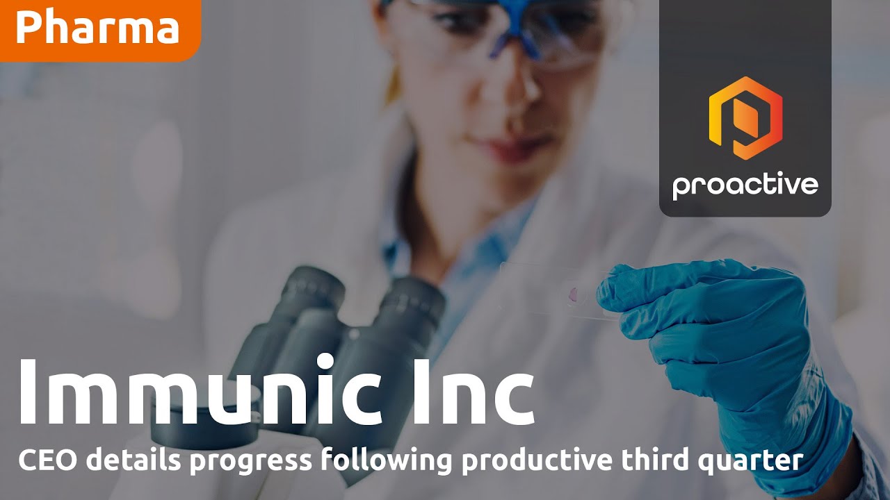 Immunic CEO details progress following productive third quarter