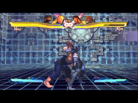 SFxT Nina Combo 3: Ivory cutter 431-459 dmg meterless