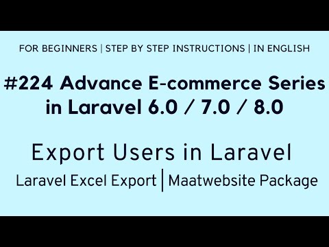 172 Make E com Website in Laravel 6 | Export Products Excel with Headings | Maatwebsite 3 1
