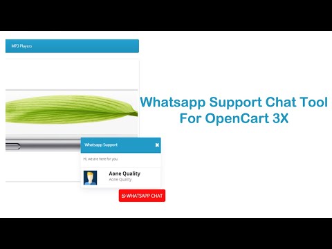 Whatsapp support chat tool for opencart 3x