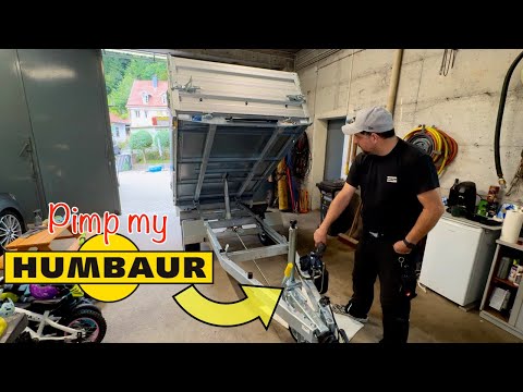 The coolest conversion for your Humbaur tipper! This is how you solve the space problem #Cordless...