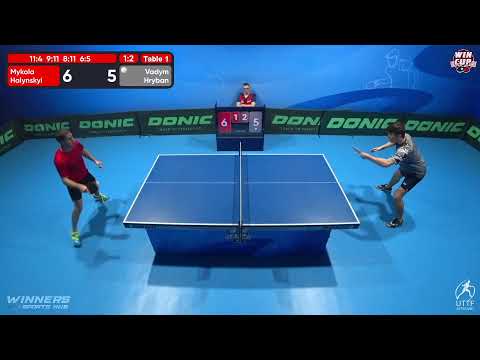16:00 Mykola Halynskyi 1-3 Vadym Hryban West 3 WIN CUP 25.10.2022 | TABLE TENNIS WINCUP
