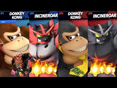 SSBU - Real Donkey Kong (me) & Incineroar vs Fake Donkey Kong & Incineroar