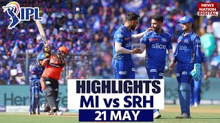 Mumbai vs Hyderabad Highlights: MI vs SRH Highlights | Today Full Match Highlights
