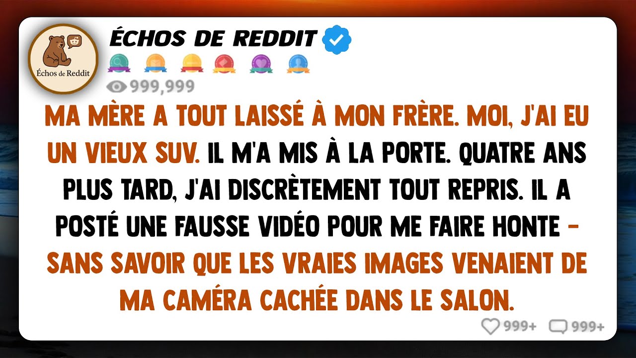 Mon frère a tout hérité, moi je n'ai eu qu'un vieux SUV