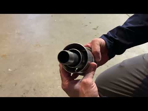 Chinese Diesel heater garage door exhaust port hole.