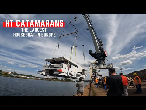 HT Catamarans - Launch of the largest electric houseboat in Europe