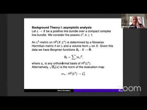 Simon Donaldson: Asymptotic analysis, moment maps and numerical approximations in Kahler geometry