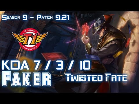 SKT T1 Faker TWISTED FATE vs VIKTOR Mid - Patch 9.21 EUW Ranked