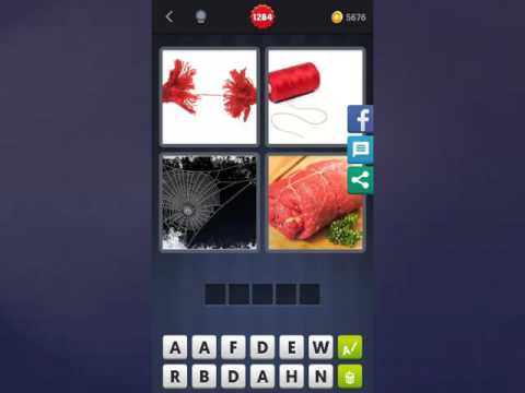 4 Bilder 1 Wort Lösung [Faden, Faden, Spinnennetz, Fleisch]