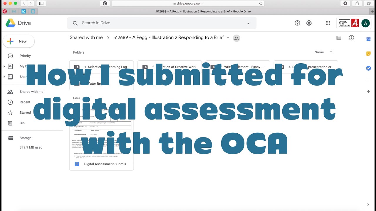 OCA digital assessment submission - Visual communications