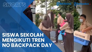 Viral Tren 'No Backpack Day' ke Sekolah, Siswa Bawa Galon Air hingga Penggorengan jadi Pengganti Tas