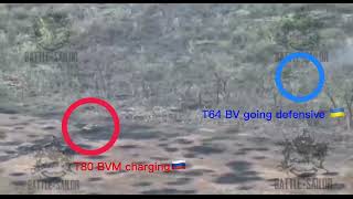 First ever close tank-combat captured on video(in history)#ukraine #war #tank #russia #ukrainewar