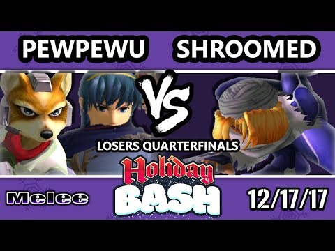 Holiday Bash SSBM - CLG.PewPewU (Marth, Fox) VS IMT | Shroomed (Sheik) - Melee LQF