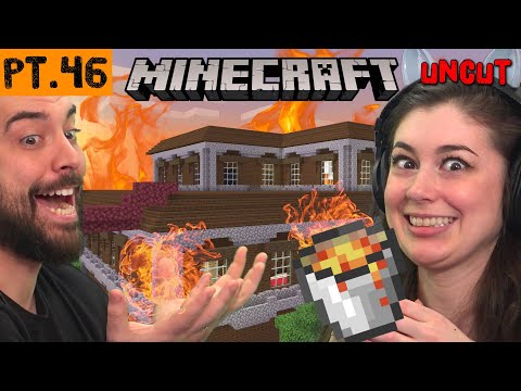 Burning down a Woodland Mansion (Minecraft pt.46 uncut)