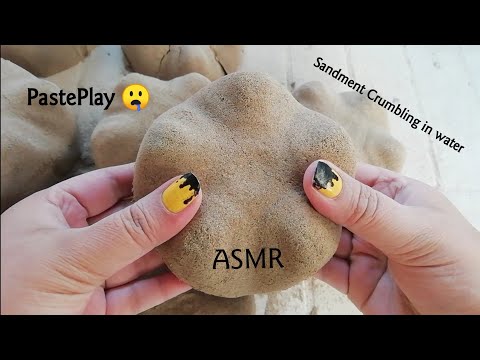 ASMR - Soft Sandment Flowers Crumbling in water |Sleep Aid |javeria's asmr
