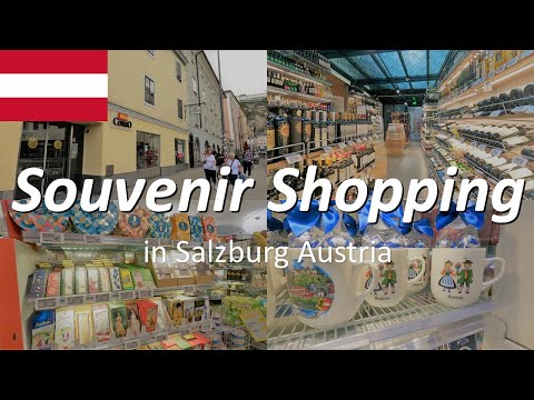 【Compras de souvenirs em Salzburgo】🇦🇹O que comprar em Salzburgo, Áustria? / Encontrar souvenirs no supermercado!