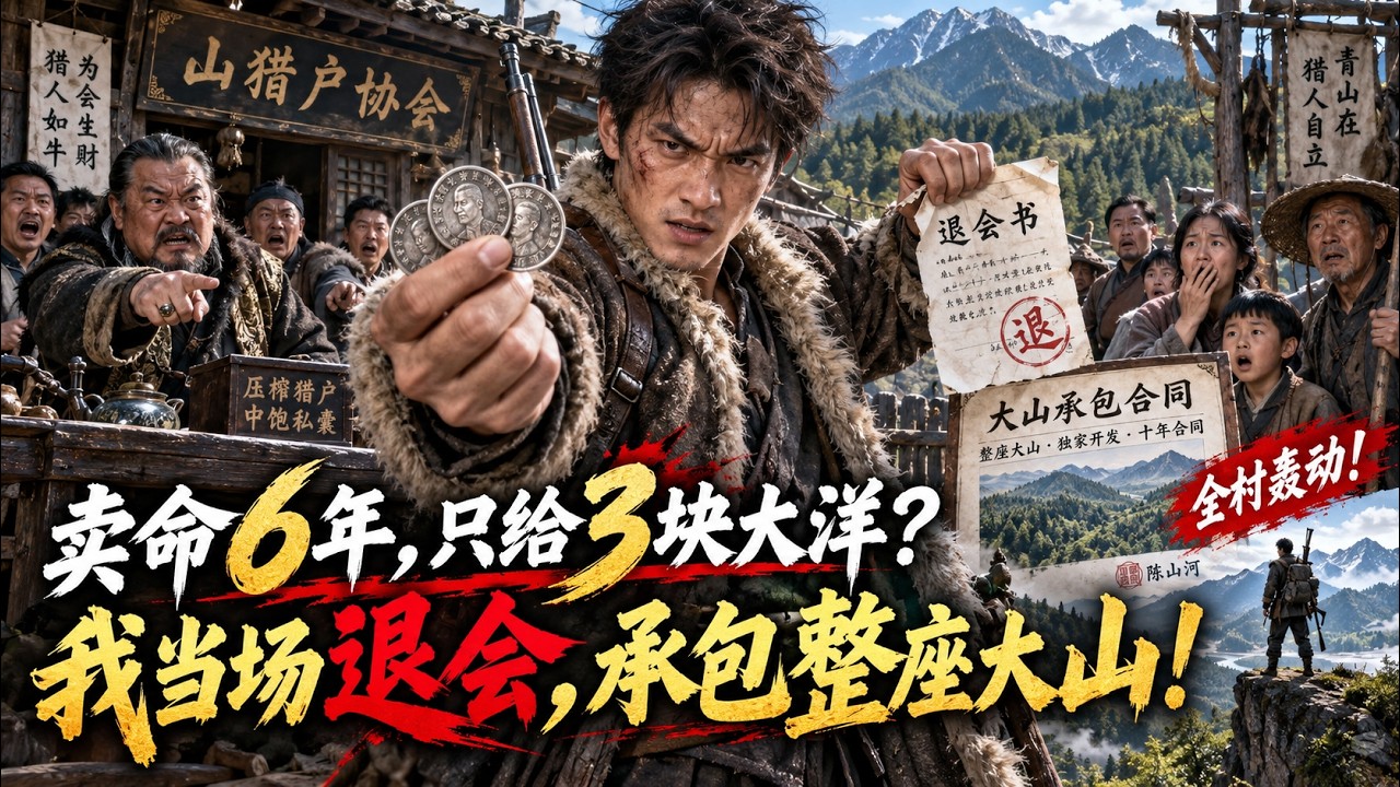 我替獵戶會賣命6年，只給3塊大洋養活全家！我當場退會怒而單幹，承包整座大山全村轟動！【深夜讀書】