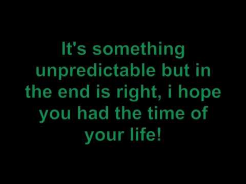 Green day - Time of your life with lyrics