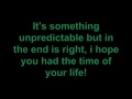 Green day - Time of your life with lyrics
