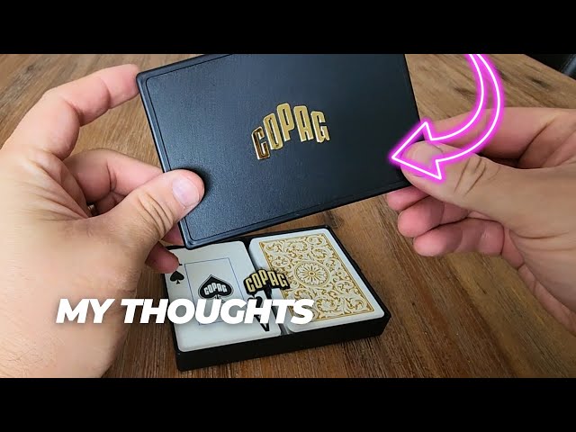Vídeo relacionado con Copag 1546 Design - Cartas de Juego 100% plástico, tamaño de póquer (estándar) Rojo/Azul (índice Jumbo, 1 Juego)