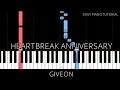 Giveon - Heartbreak Anniversary (Easy Piano Tutorial)