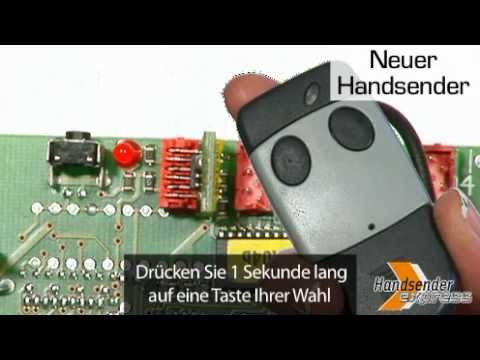 Handsender mit Hilfe des Empfängers programmieren