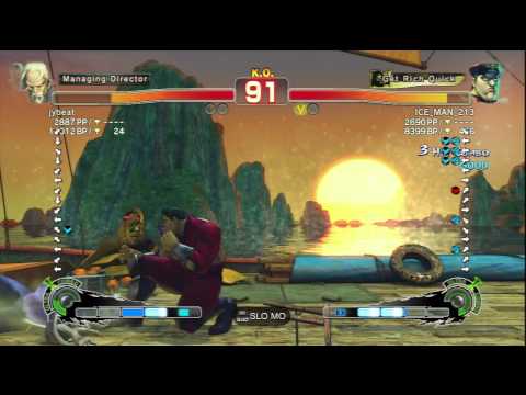 jybeat [Gen] Vs ICE_MAN_213 [M.Bison] SSF4 AE Online Ranked Matches - PSN