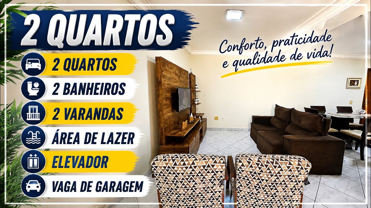 Apartamento na Praia do Morro com 2 quartos e área de lazer
