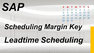 SAP Scheduling Margin Key | Leadtime scheduling | Floats #sapwithik