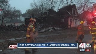 Thanksgiving Day fire blazes through a Sedalia, Mo. neighborhood, displacing 12 people