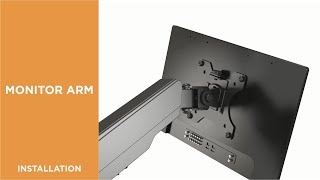 How to Install Single Screen Wall-Mounted Gas Spring Monitor Arm - LDA30-111
