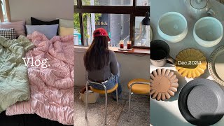 居心地の良い部屋づくりvlog/睡眠の質を上げるお気に入りのbed room/cozy room makeover/寒い12月を韓国で楽しく過ごす/日本から持ち帰った和食器