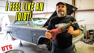 We Tackle The Crunched Quarter Panel And Bent Frame Rail On Our Charger With A Sawzall And A Dream