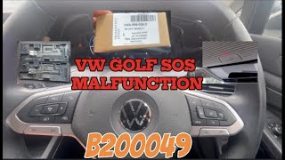 VW Golf MK8 SOS Malfunction B200049 Faulty Control Module Telematics