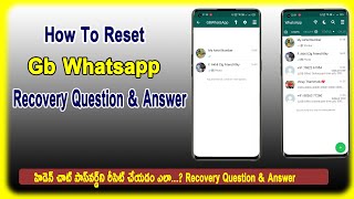 How To Reset Gb Whatsapp Recovery Question & Answer | How To Reset Gb Whatsapp Hidden Chat Password