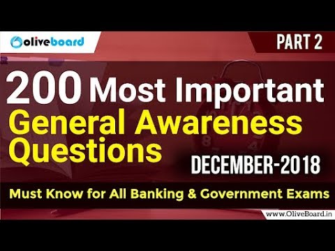 200 Important General Awareness Questions | December | Part-2