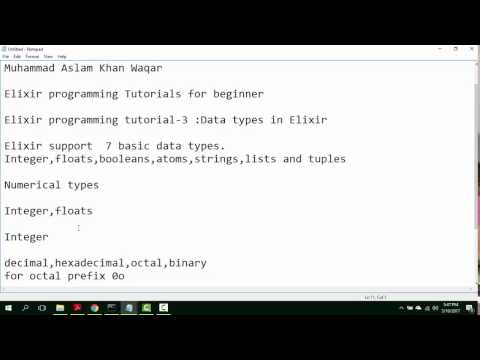 Elixir Programming Tutorial For Absolute Beginner In Urdututorial 3 Data Types