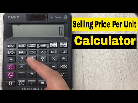 How to Find Out Selling Price Per Unit on Simple Calculator