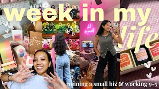 a realistic week in my life as a small business owner📦✨🎀 balancing a 9-5 job & creative side-hustle