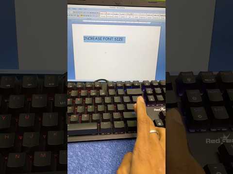 Computer Shortcut key for Increase Font Size #keyboard #trending #msoffice #tricks #typing